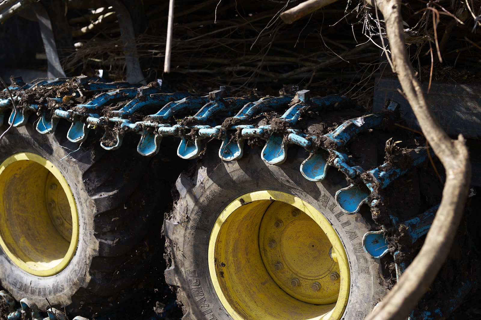 Catene forestali sui pneumatici del forwarder